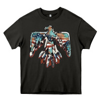 Asphalt American flag thunderbird Heavy Core Tee - BarkalooDesign