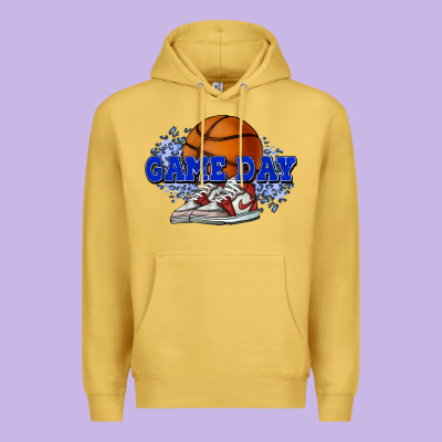 Game Day Basketball Premium Hoodie Designed By Howdyjamesfarm