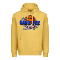 Antique Gold game day basketball Premium Hoodie - HowdyJamesFarm