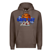 Coffee game day basketball Premium Hoodie - HowdyJamesFarm