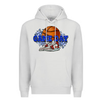 Dove Grey game day basketball Premium Hoodie - HowdyJamesFarm
