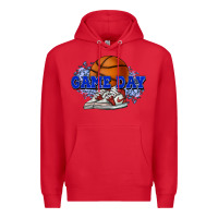 Red game day basketball Premium Hoodie - HowdyJamesFarm