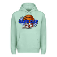 Seafoam game day basketball Premium Hoodie - HowdyJamesFarm