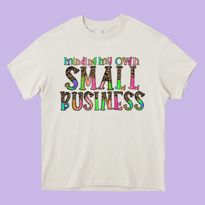 Minding My Own Small Bussiness Heavy Core Tee Designed By Cowhidedigitalart