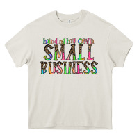 Cream minding my own small bussiness Heavy Core Tee - CowhideDigitalArt