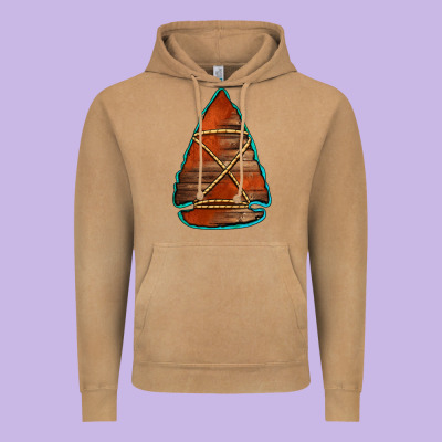Wooden Arrowhead Vintage Hoodie Designed By Jasminsmagicworld