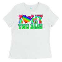 White i love my two dads Ladies Tee - HRA Design Shop