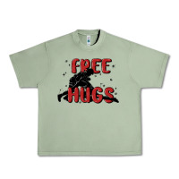 Oil Green free hugs Urban Heavy Tee - MaliasSmallBusiness