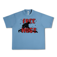 Pebble Blue free hugs Urban Heavy Tee - MaliasSmallBusiness