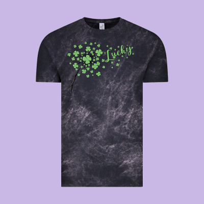Four Leaf Clover Vintage Tee Designed By Maliassmallbusiness