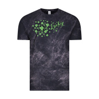 Cloud Black four leaf clover Vintage Tee - MaliasSmallBusiness