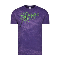 Cloud Purple four leaf clover Vintage Tee - MaliasSmallBusiness