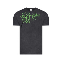 Vintage Black four leaf clover Vintage Tee - MaliasSmallBusiness