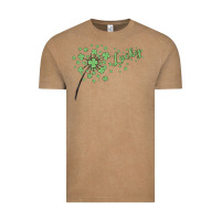 Vintage Coffee four leaf clover Vintage Tee - MaliasSmallBusiness