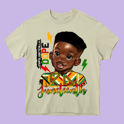 Juneteenth Black Boy Heavy Core Tee Designed By Hra Design Shop