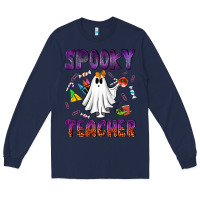 Navy spooky teacher Long Sleeve Tee - NancyCooperArtShop