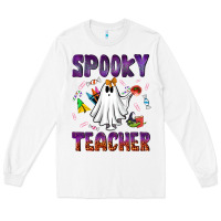 White spooky teacher Long Sleeve Tee - NancyCooperArtShop