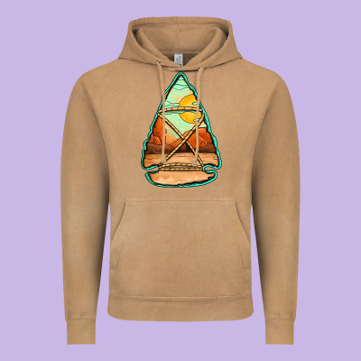Western Desert Arrowhead Vintage Hoodie Designed By Jasminsmagicworld