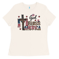 Bone god bless america Ladies Tee - CowhideDigitalArt
