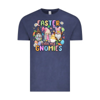 Vintage Denim easter  with my gnomies Vintage Tee - MaliasSmallBusiness