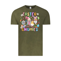 Vintage Olive easter  with my gnomies Vintage Tee - MaliasSmallBusiness