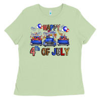 Matcha western hello fourth of july trucks Ladies Tee - FaDigitalArtStudio