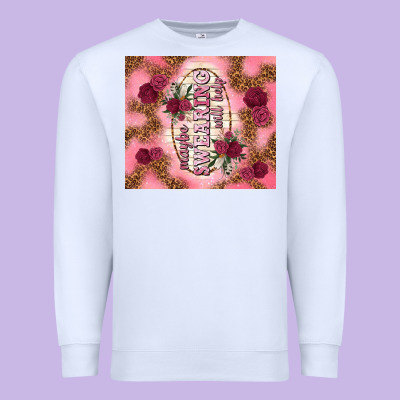 Maybe Swearing Will Help Premium Sweatshirt Designed By Tumblerdesignbyshophia