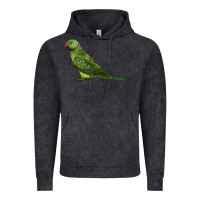 Vintage Black Ring Necked Parakeet Vintage Hoodie - LillyAllenDesigns