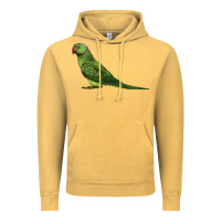 Vintage Mustard Ring Necked Parakeet Vintage Hoodie - LillyAllenDesigns
