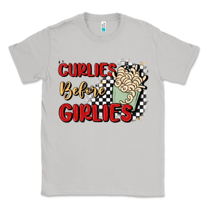 Curlies Before Girlies Classic Tee by MaliasSmallBusiness | Teevron