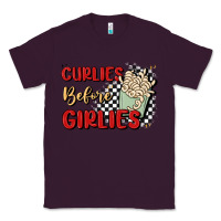 Plum curlies before girlies Classic Tee - MaliasSmallBusiness