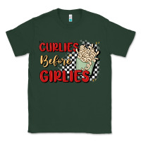 Sports Green curlies before girlies Classic Tee - MaliasSmallBusiness