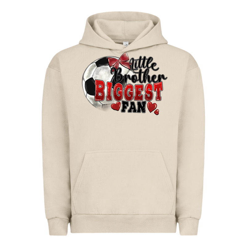 Little Brother Biggest Fan Soccer Urban Hoodie by FaDigitalArtStudio | Teevron