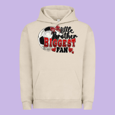 Little Brother Biggest Fan Soccer Urban Hoodie Designed By Fadigitalartstudio