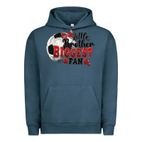 Pigment Midnight Navy little brother biggest fan soccer Urban Hoodie - FaDigitalArtStudio