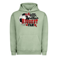 Pigment Oil Green little brother biggest fan soccer Urban Hoodie - FaDigitalArtStudio