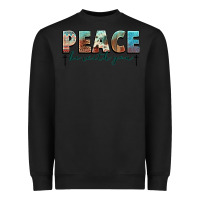 Black peace be with you cross Heavyweight Sweatshirt - NancyCooperArtShop