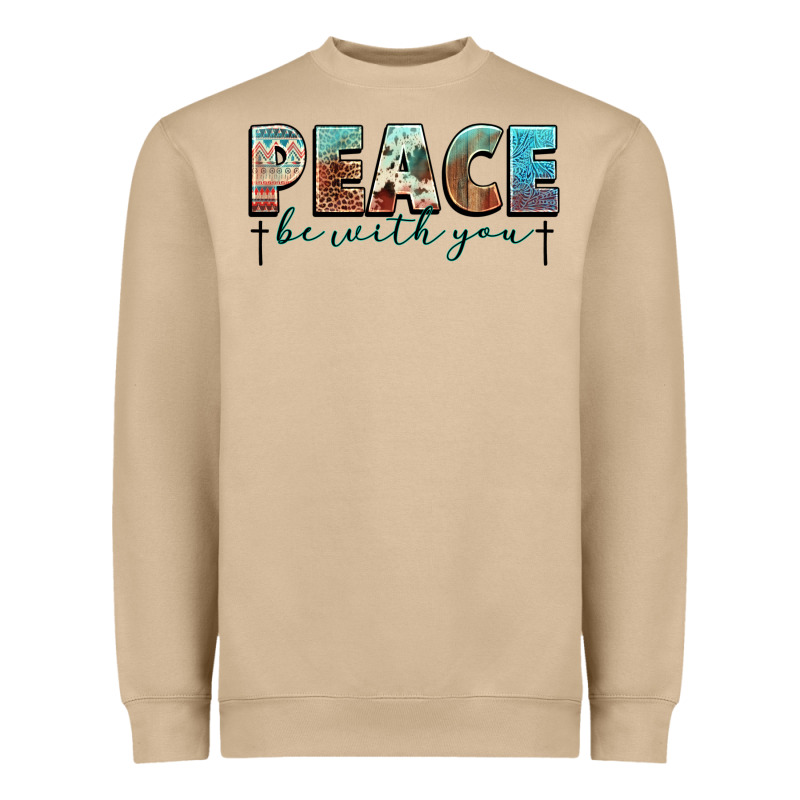 Peace Be With You Cross Heavyweight Sweatshirt by NancyCooperArtShop | Teevron