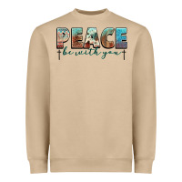 Mushroom peace be with you cross Heavyweight Sweatshirt - NancyCooperArtShop