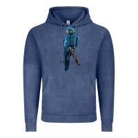 Vintage Denim Hyacinth Macaw Vintage Hoodie - LillyAllenDesigns
