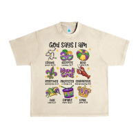 Sandshell god says i am mardi gras Urban Heavy Tee - MaliasSmallBusiness