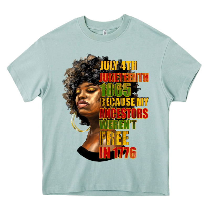 Juneteenth 1885 Because My Ancestors Weren't Free In 1776 Black Woman Heavy Core Tee by HRA Design Shop | Teevron