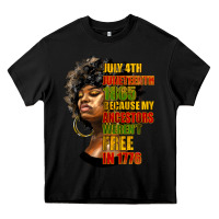 Black juneteenth 1885 because my ancestors weren't free in 1776 black woman Heavy Core Tee - HRA Design Shop