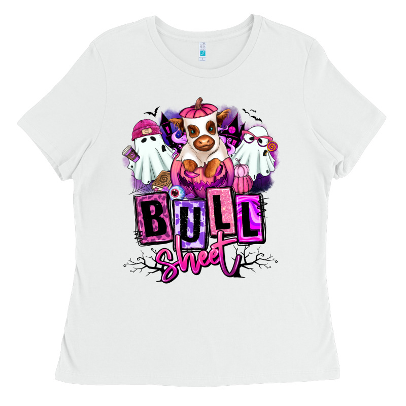Bull Sheet Halloween Ghost Heifer Ladies Tee by RanaPortraitStore | Teevron
