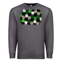 Charcoal Heather Soccer leopard glitter background Premium Sweatshirt - HowdyJamesFarm