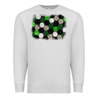 Dove Grey Soccer leopard glitter background Premium Sweatshirt - HowdyJamesFarm
