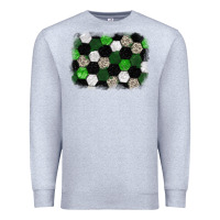 Heather Grey Soccer leopard glitter background Premium Sweatshirt - HowdyJamesFarm