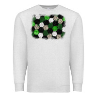 Oatmeal Heather Soccer leopard glitter background Premium Sweatshirt - HowdyJamesFarm