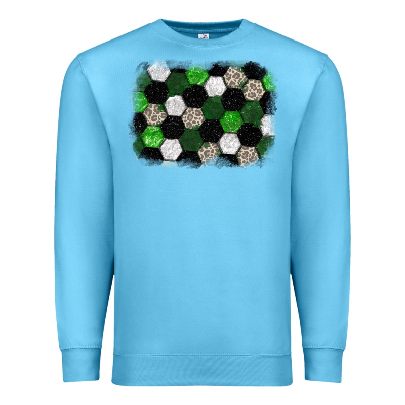 Soccer Leopard Glitter Background Premium Sweatshirt by HowdyJamesFarm | Teevron