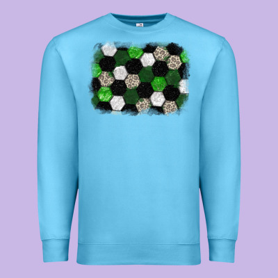 Soccer Leopard Glitter Background Premium Sweatshirt Designed By Howdyjamesfarm